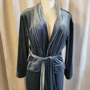 Prodesing Women Belted Robe, Size S, Color Blue Turquoise, Winter, Comfy